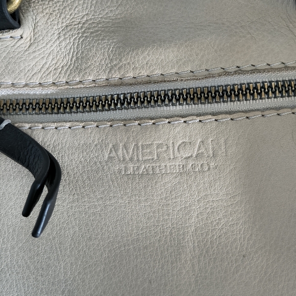 American Leather Co Black And White Purse - Picture 3 of 12